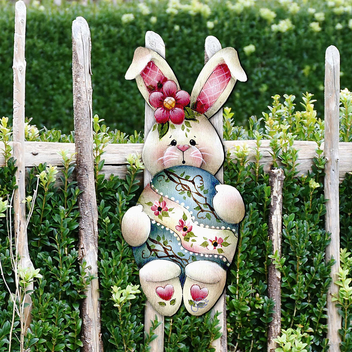 Bunny Hugs Easter Door Decor by Jamie Mills-Price - Easter Spring Decor - 8457602H