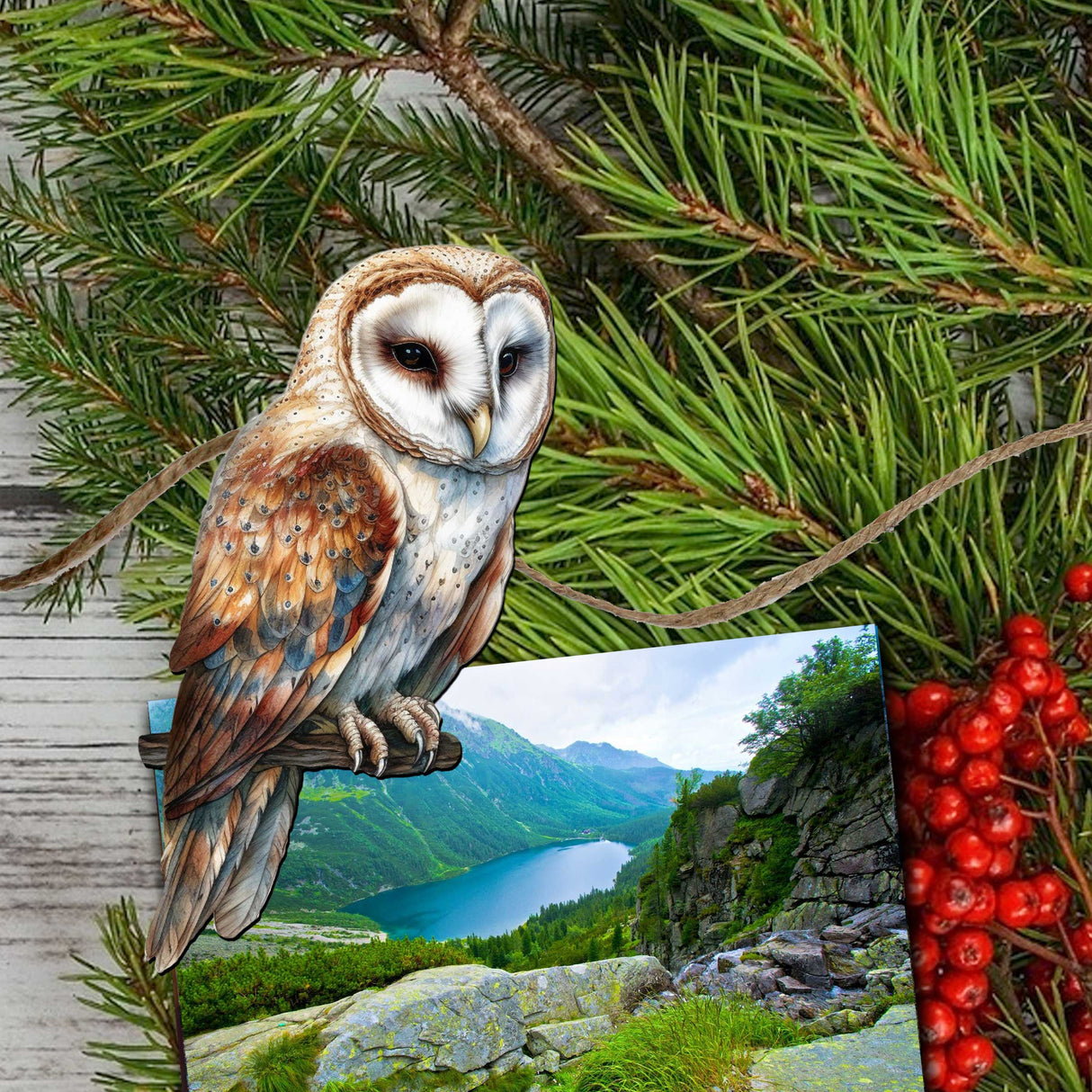 Night Owls Decorative Wooden Clip-on Ornaments Set of 3 by G. Debrekht - Wildlife Decor - 8091004C-S3