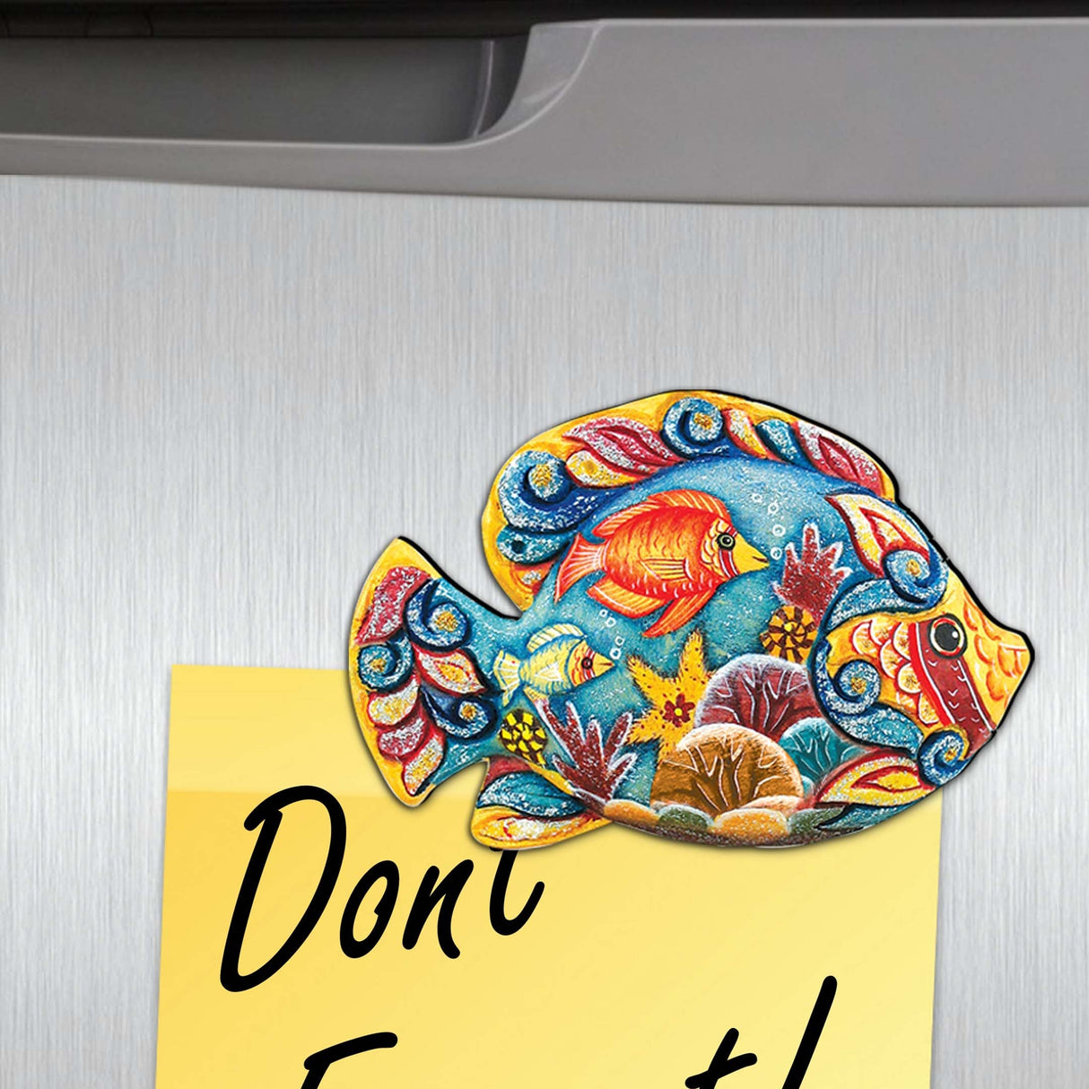 Ocean Treasures Decorative Wooden Magnets Set of 6 by G. Debrekht - Coastal Decor - 8090063G-S6