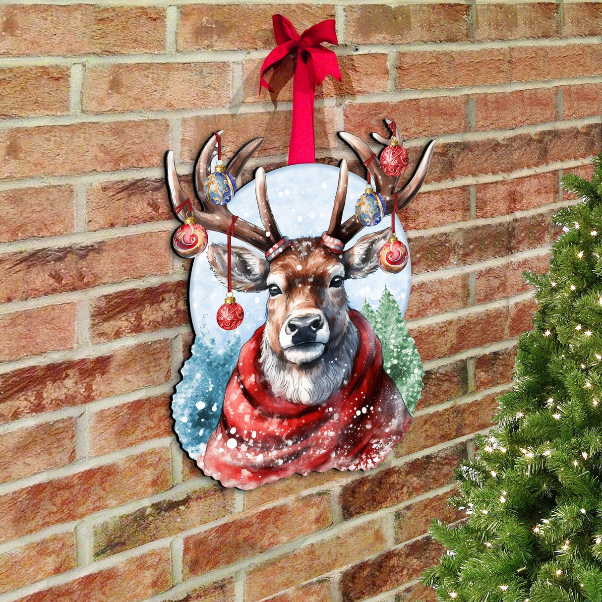 Christmas Mood Holiday Door Decor by G. Debrekht - Christmas Decor - 8611034H