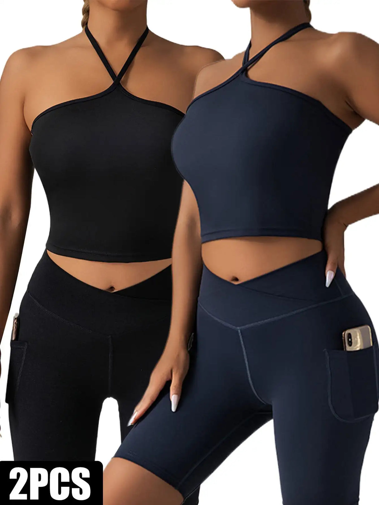 2 Pieces Sports Bra Athletic Running Sports Bra - Lootquake