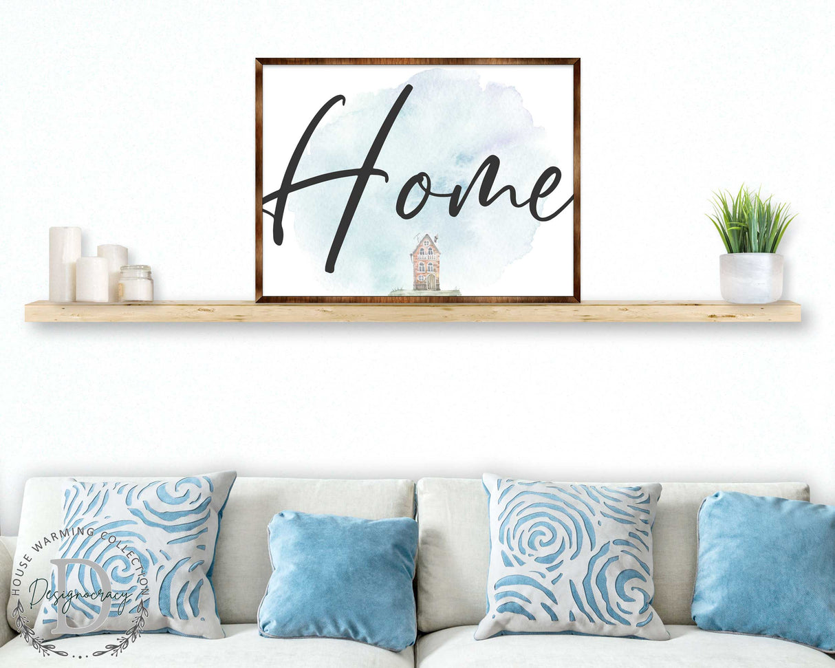 Home - Wooden Housewarming Gift - Contemporary Decor - Wall Decor - Farmhouse Sign - 310338
