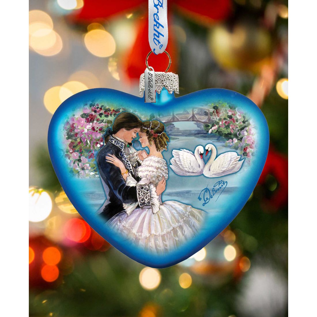 Treasure of Love Heart Glass Ornament by G. DeBrekht - Christmas Decor - 753-003