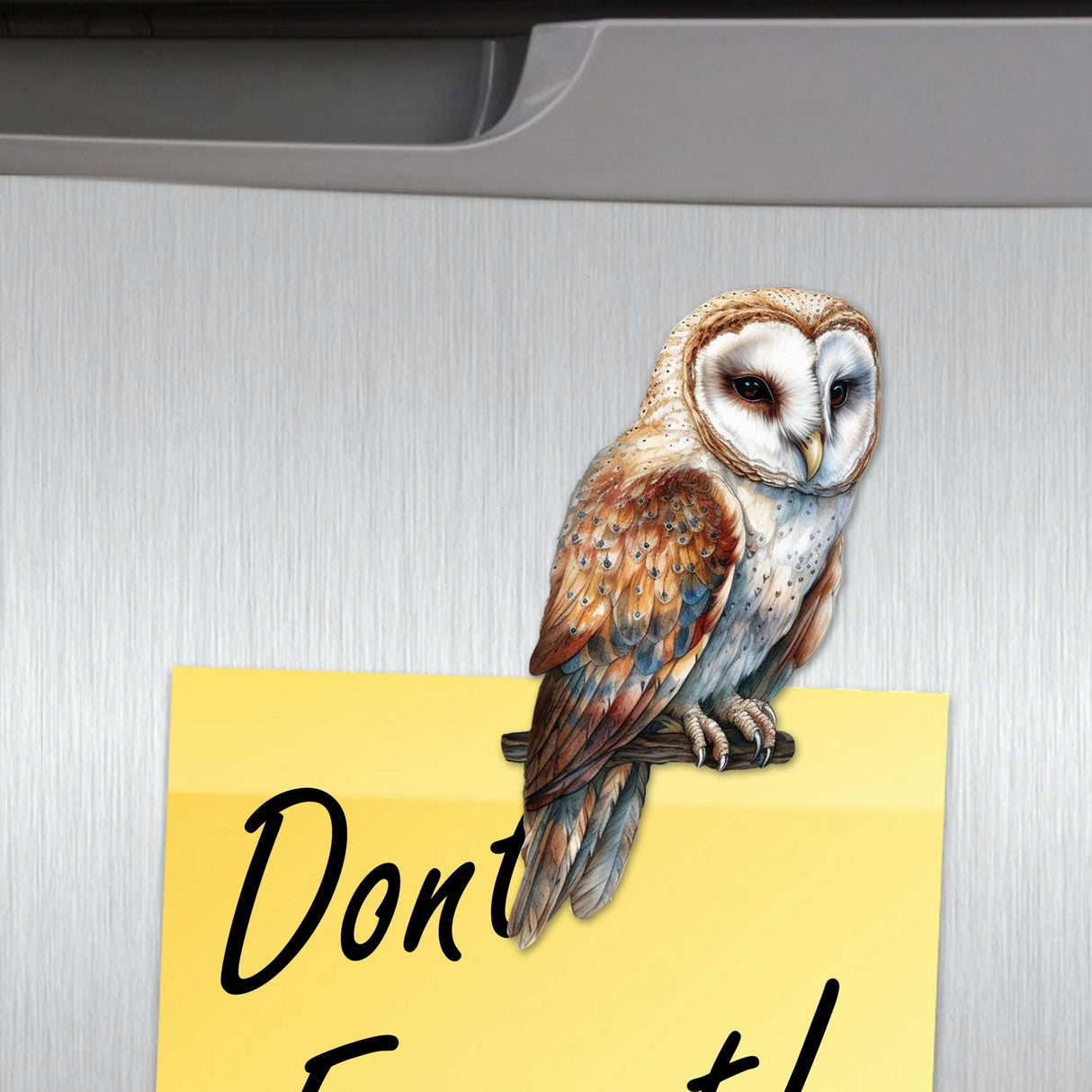 Night Owls Decorative Wooden Magnets Set of 6 by G. Debrekht - Wildlife Decor - 8090004G-S6