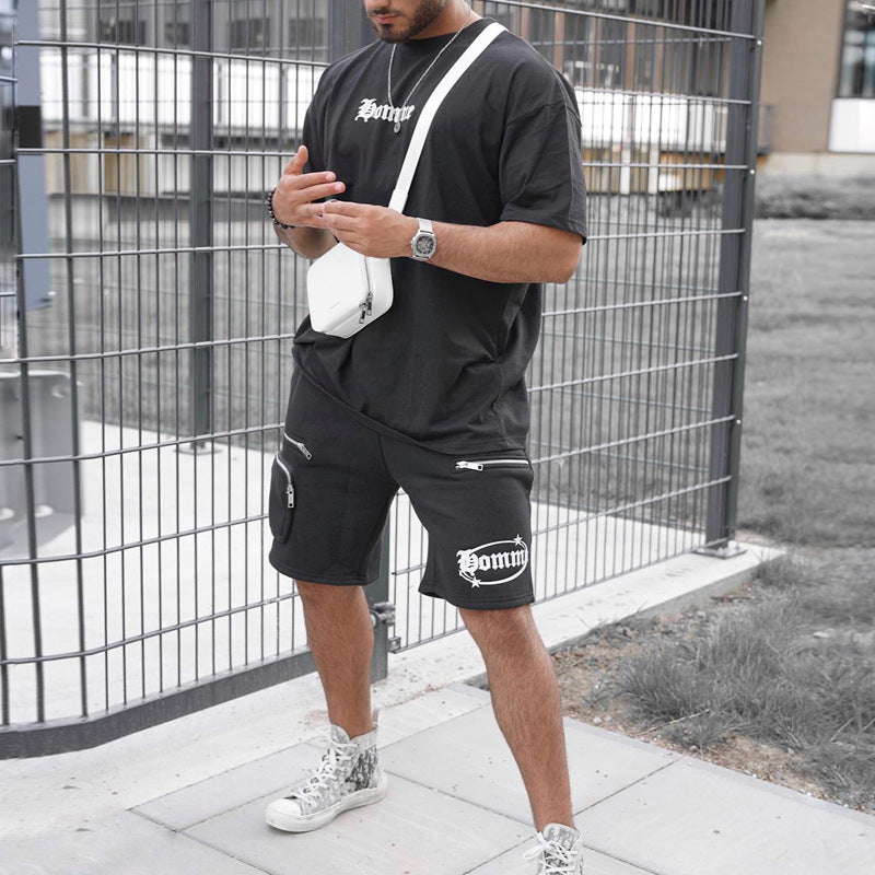 Casual T-shirt Shorts Set Men's Two-piece Suit - Lootquake