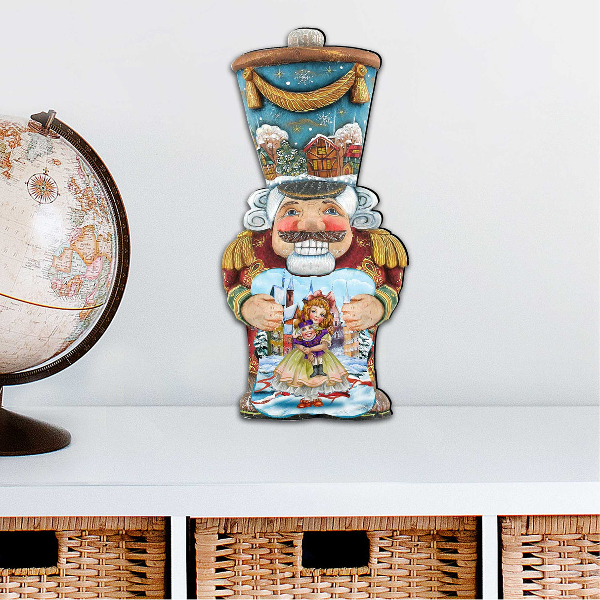 Old World Nutcracker Christmas Door Decor by G. DeBrekht - Christmas Santa Snowman Decor - 8116430H