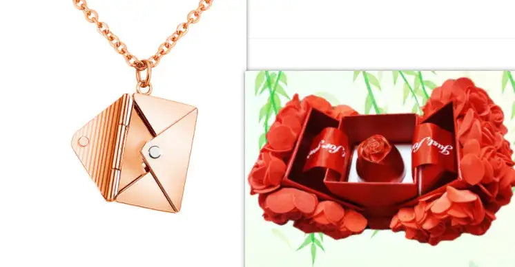 Fashion Jewelry Envelop Necklace Women Lover Letter Pendant Best Gifts For Girlfriend - Lootquake