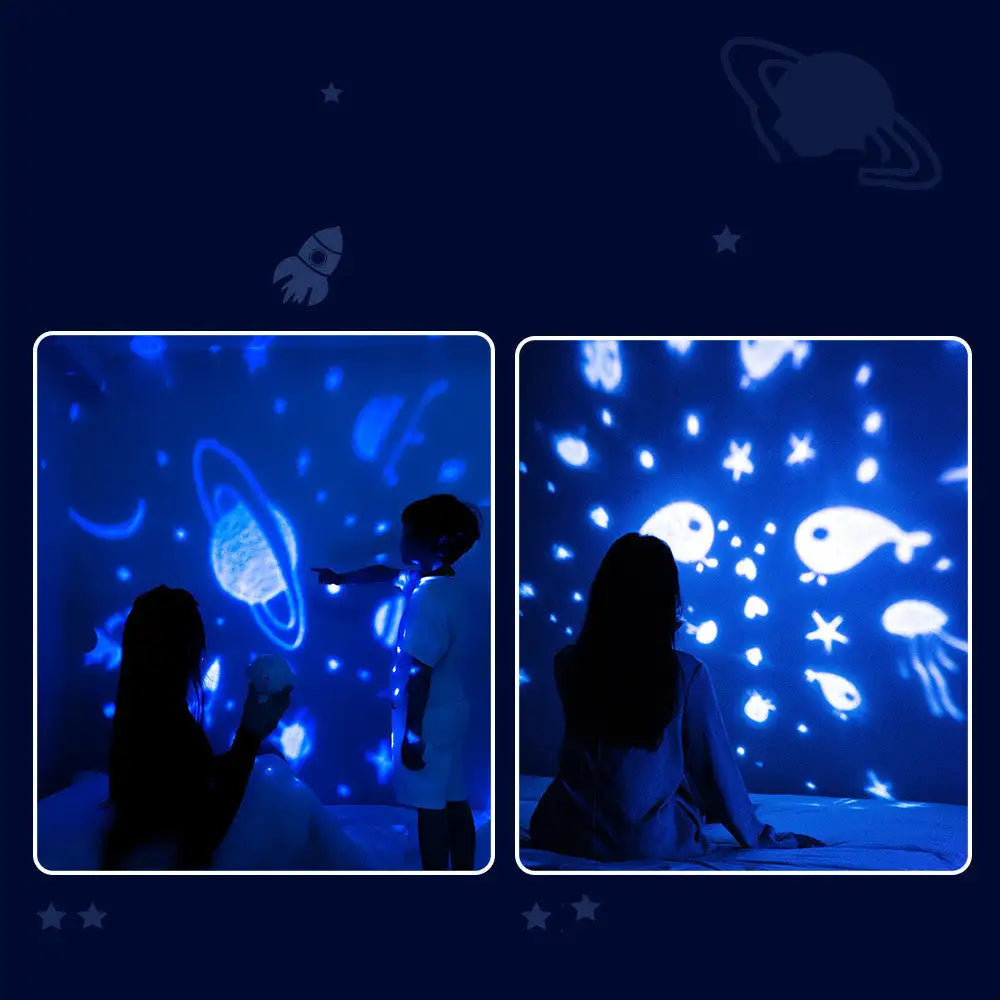 Galaxy Star Projector Starry Sky Night Light Astronaut Lamp Room Decr Gift Child Kids Baby Christmas Spaceman Projection - Lootquake