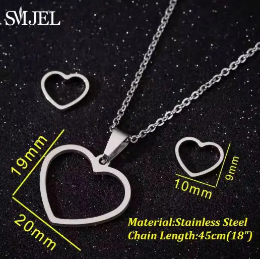 Stainless Steel Love Heart Necklaces For Women - Lootquake