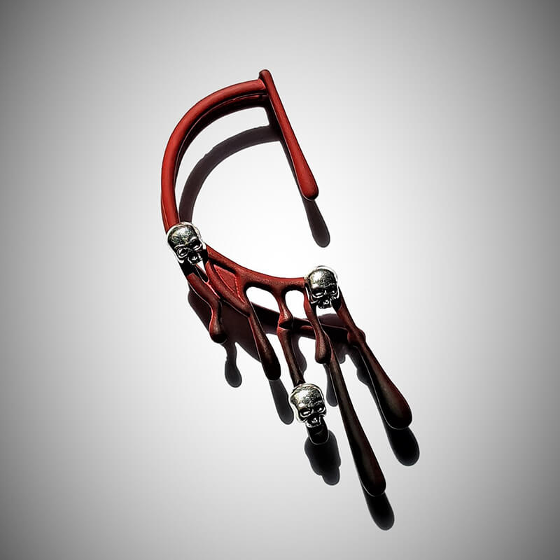 Exaggerated Skull Lava Zinc Alloy Ear Cuffs