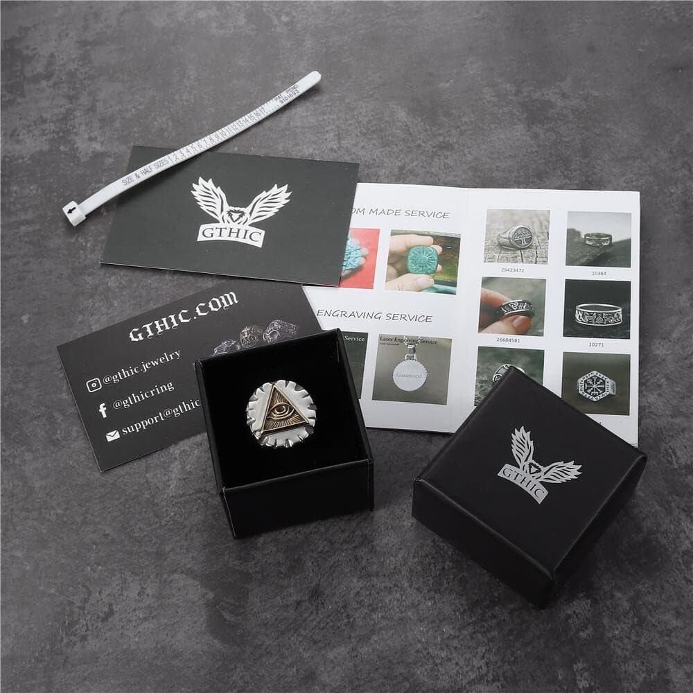 Eye Of Providence Stainless Steel Masonic Ring