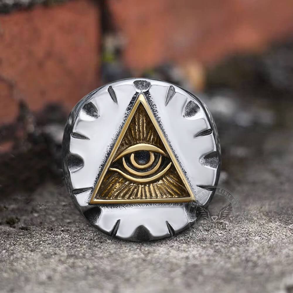 Eye Of Providence Stainless Steel Masonic Ring