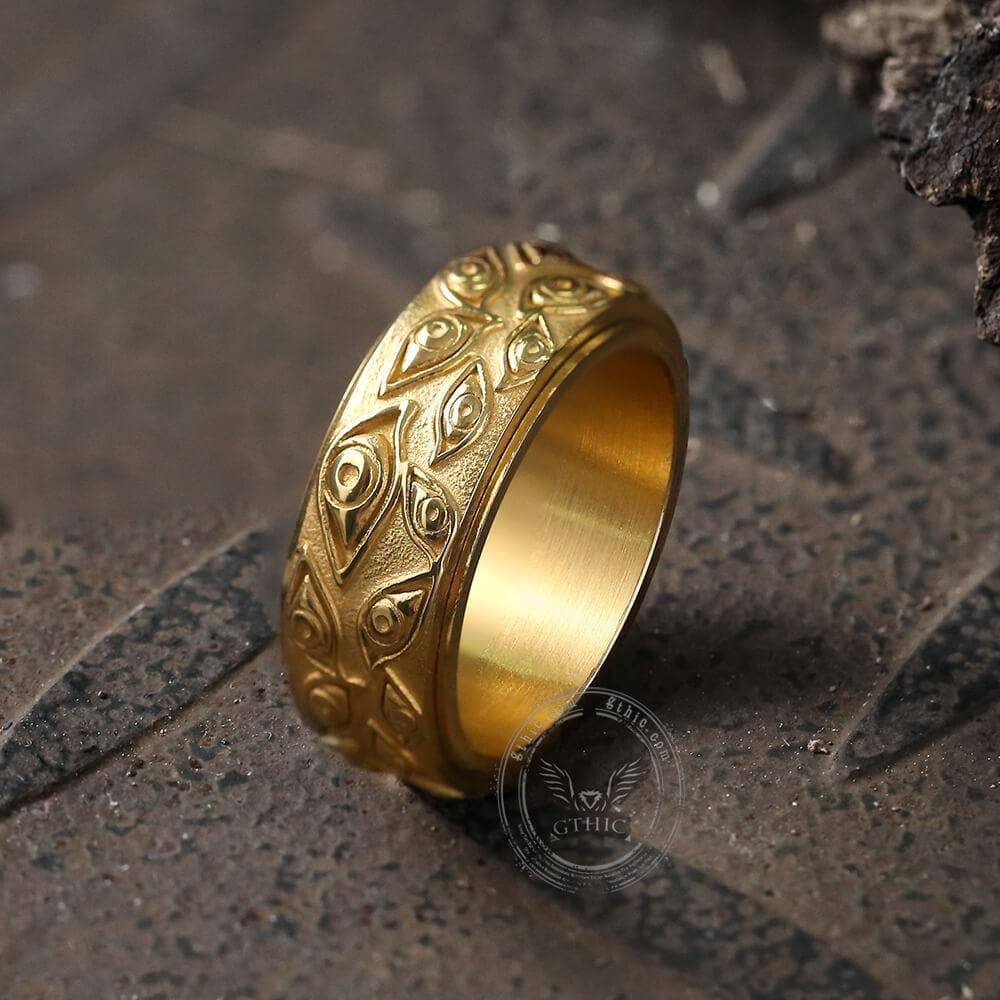 Eye of Providence Stainless Steel Spinner Ring