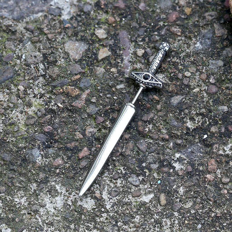 Eye of Providence Sword Stainless Steel Stud Earring