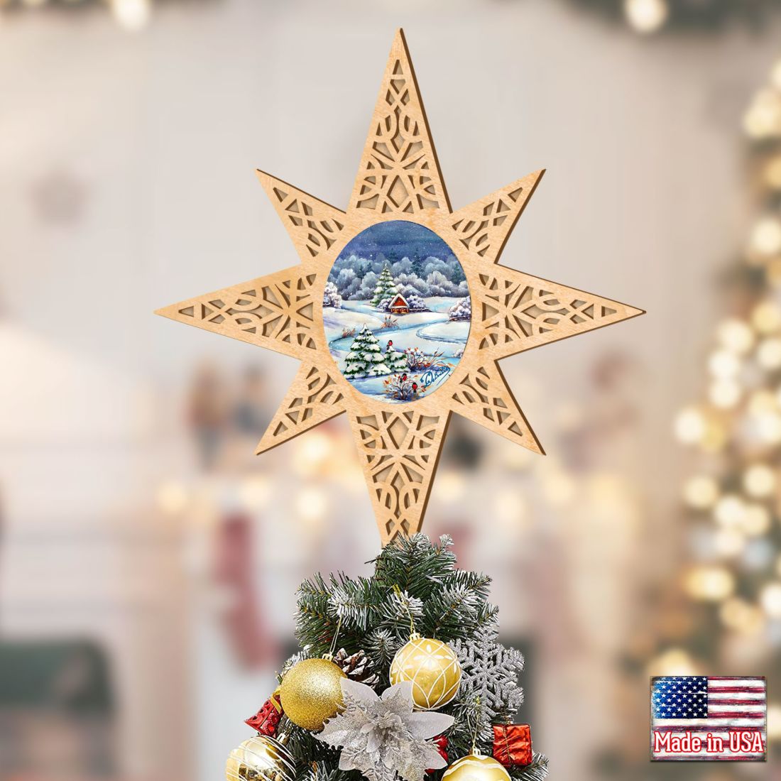 Adorno para la punta del árbol "País de las Maravillas Invernal" de G.DeBrekht - Decoración navideña - 89497