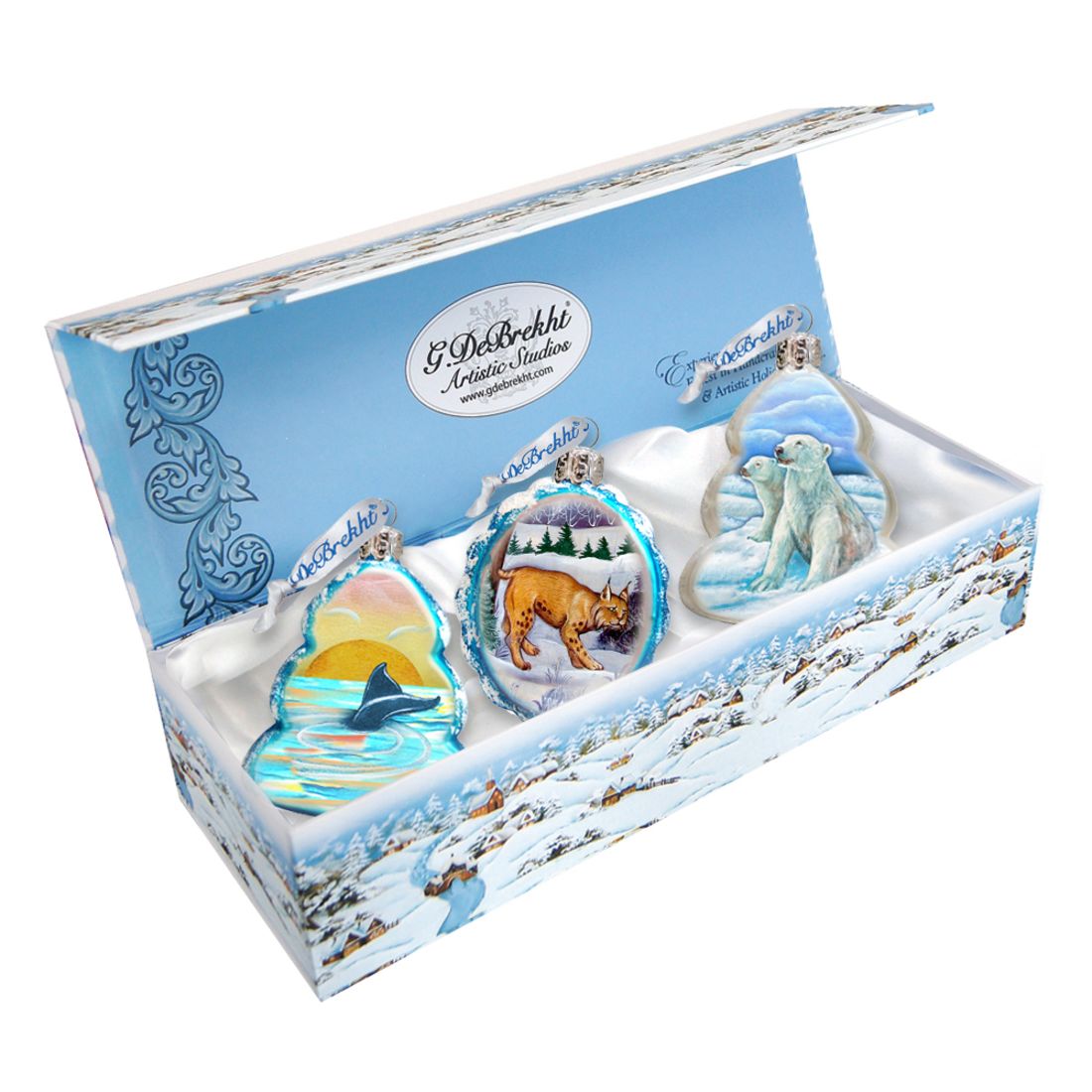 Mercury Glass Ornaments by G. DeBrekht - Wildlife Holiday Decor - 770115S3