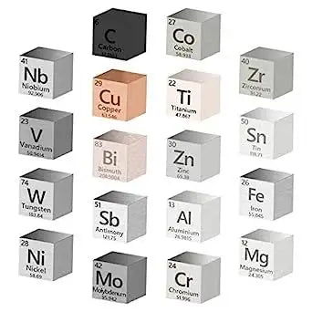 Metal Element Cube High Purity, Periodic Table Of Elements Collection For Element Collections Hobbies, Pure Tungsten Cube, Iron, Aluminum, Bismuth, - Lootquake