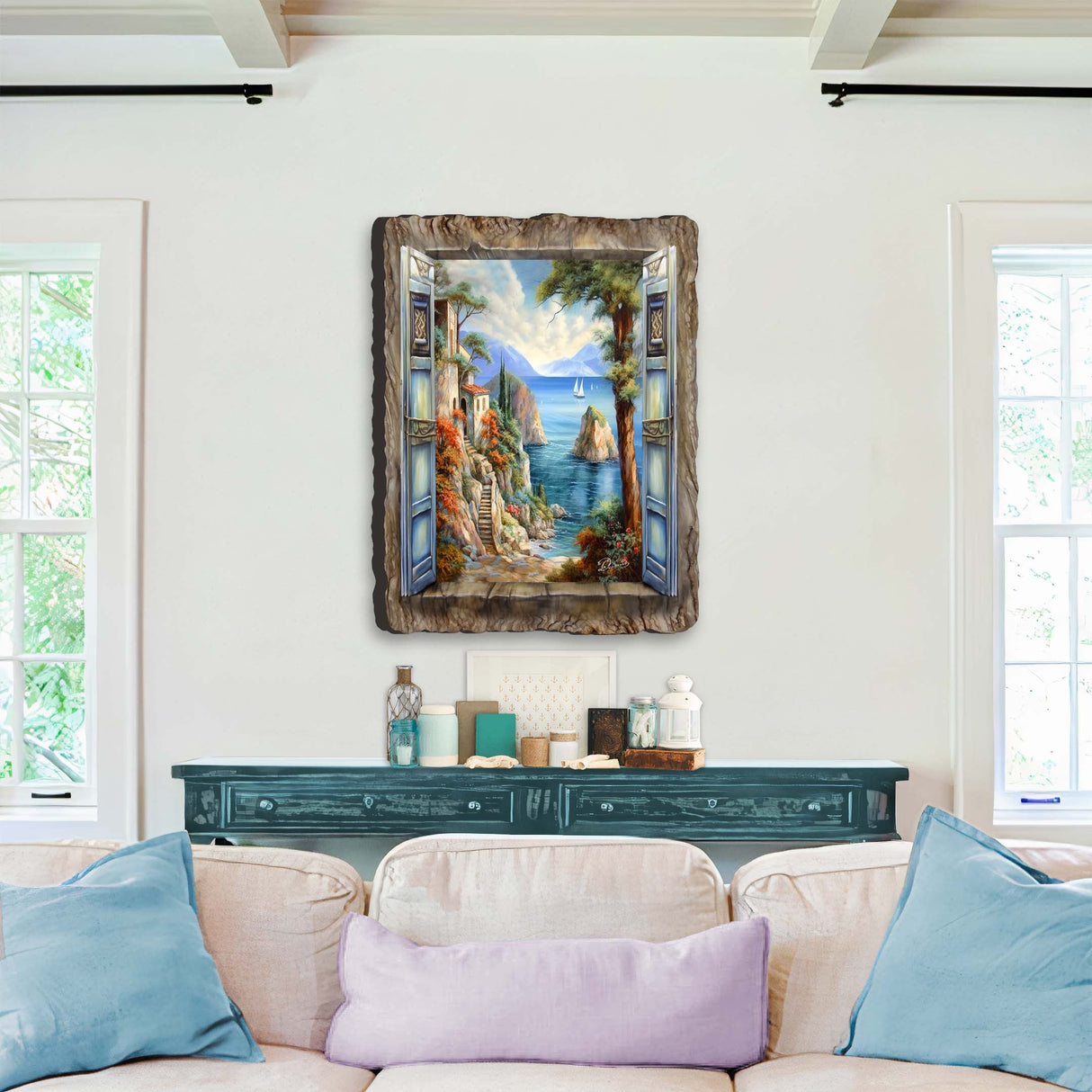 Mediterranean View Wall Art by G. DeBrekht Coastal Decor - 8492101W