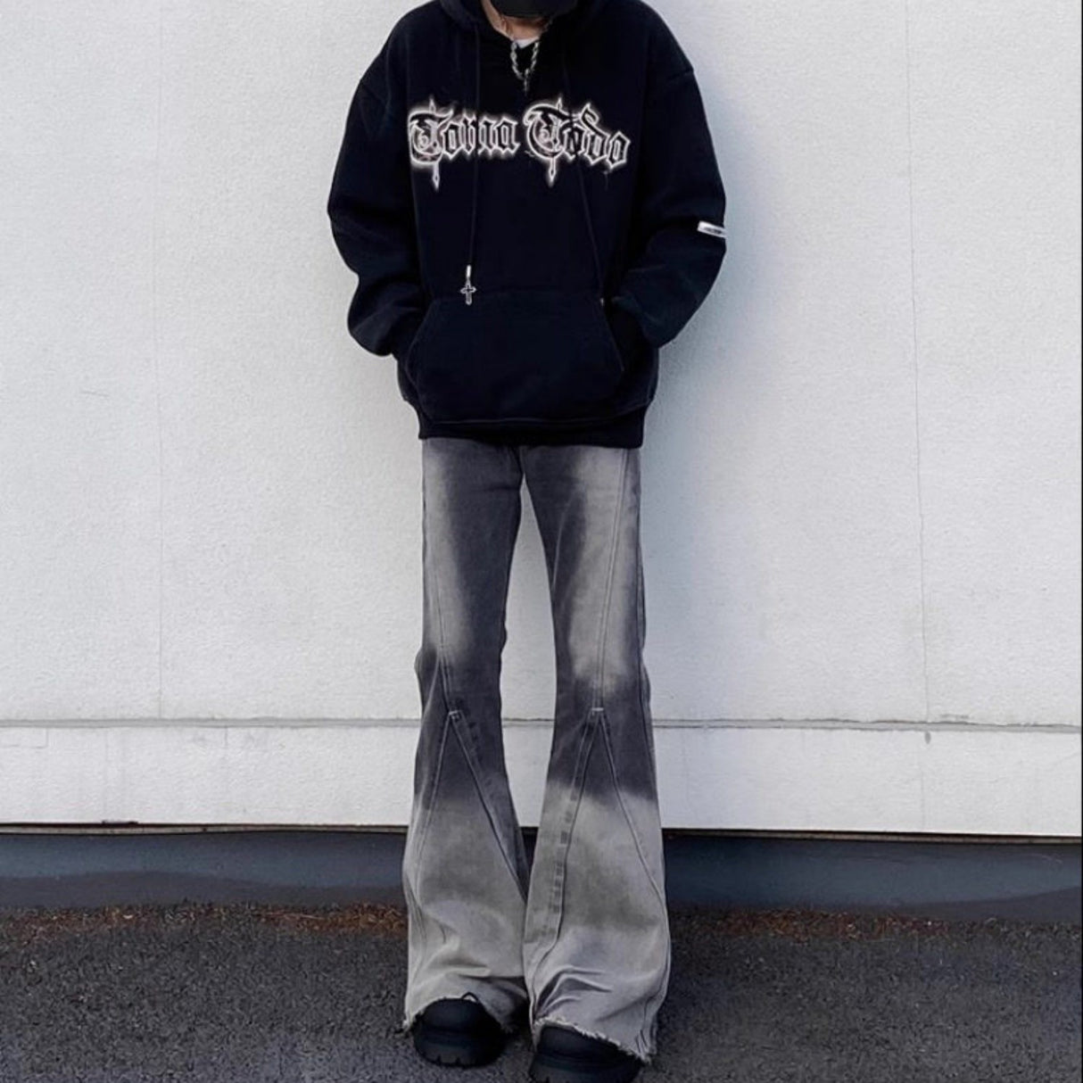 Retro Washed Gradient Fringed Jeans - Lootquake