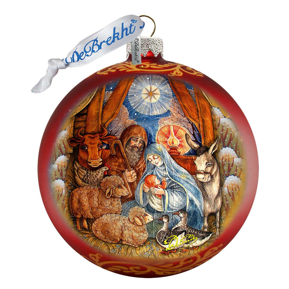 The Birth of the Bright Star Glass Ornament Limited Edition by G. DeBrekht - Nativity Holiday Decor - 73917