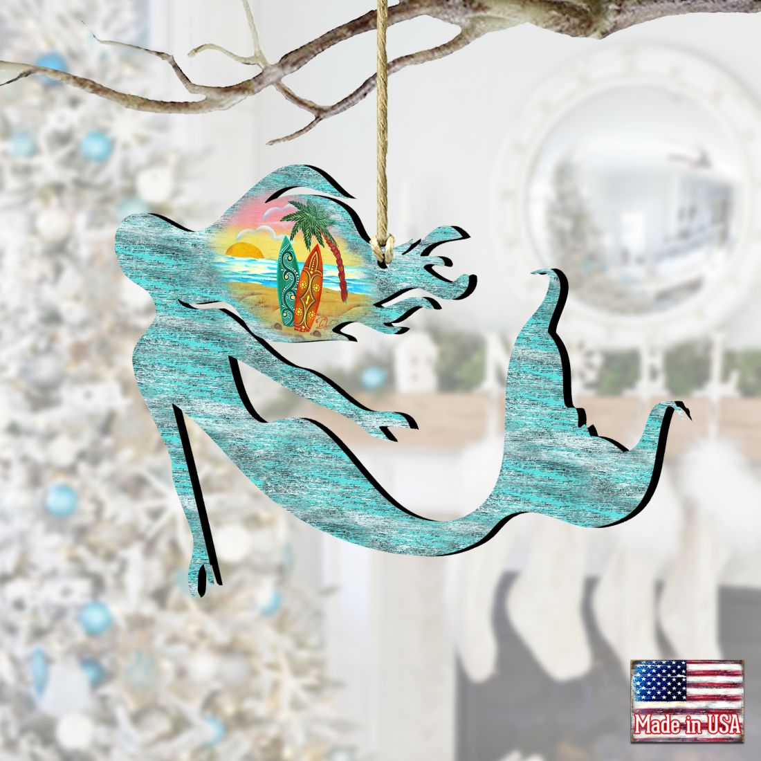 Mermaid Wooden Ornaments by G. DeBrekht - Coastal Holiday Decor - 8198514