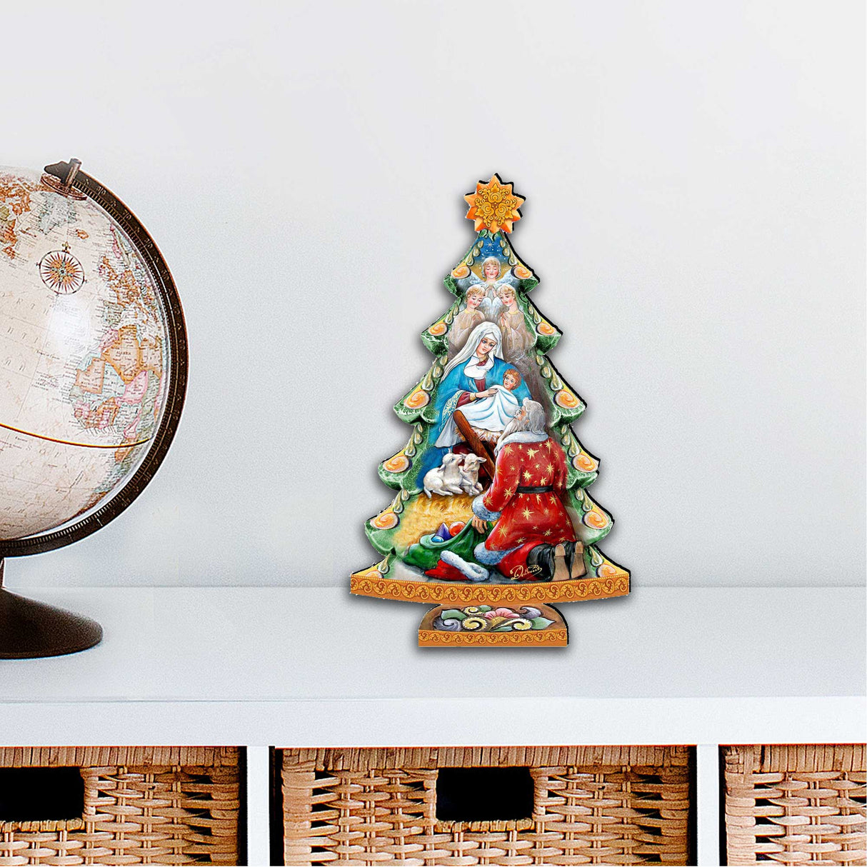 Árbol de la Adoración para la Natividad, decoración para la puerta de la Natividad de G. Debrekht - Decoración navideña de la Natividad - 8128833H