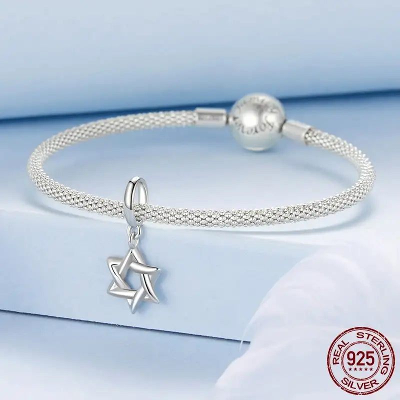 Six-pointed Star Pendant Diy Bracelet String Beads Scattered Beads - Lootquake