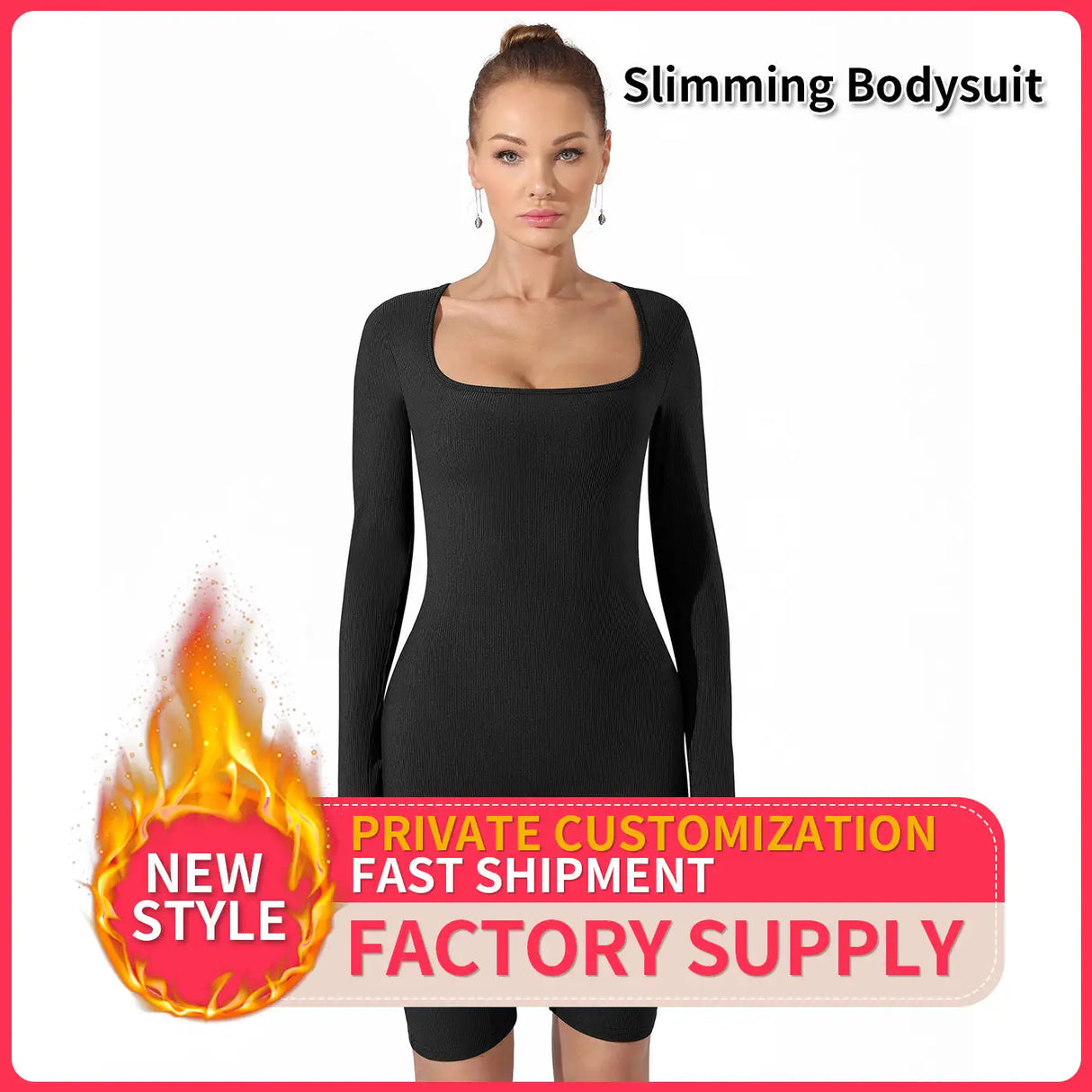 Women's Fashion Simple Solid Color Bodysuit - Lootquake