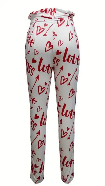 Ladies' Printed Waist Slimming And High Waisted Fashionable Pants - Lootquake