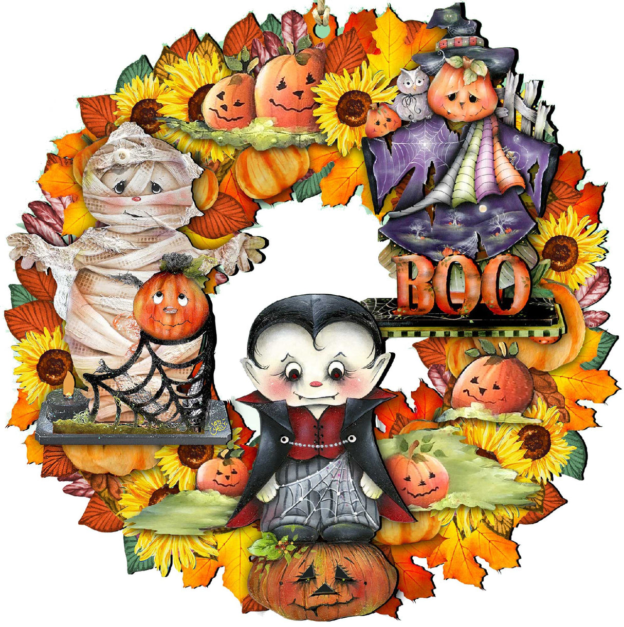 Corona de Halloween para puerta de G. DeBrekht - Decoración de Halloween para Acción de Gracias - 8185316H