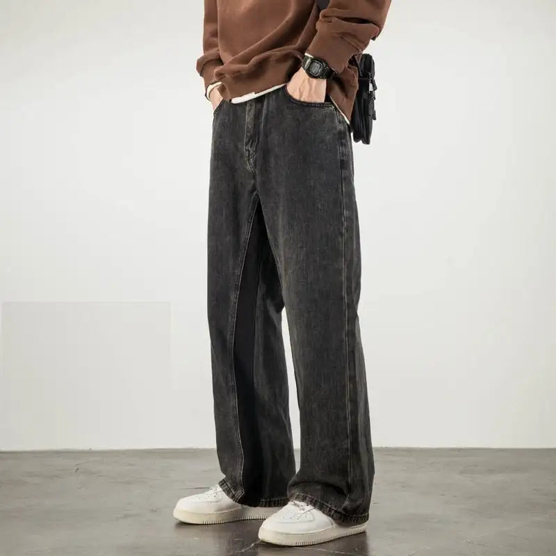 Weila Straight Loose American High Street Vibe Fashion Brand Casual Jeans - Lootquake