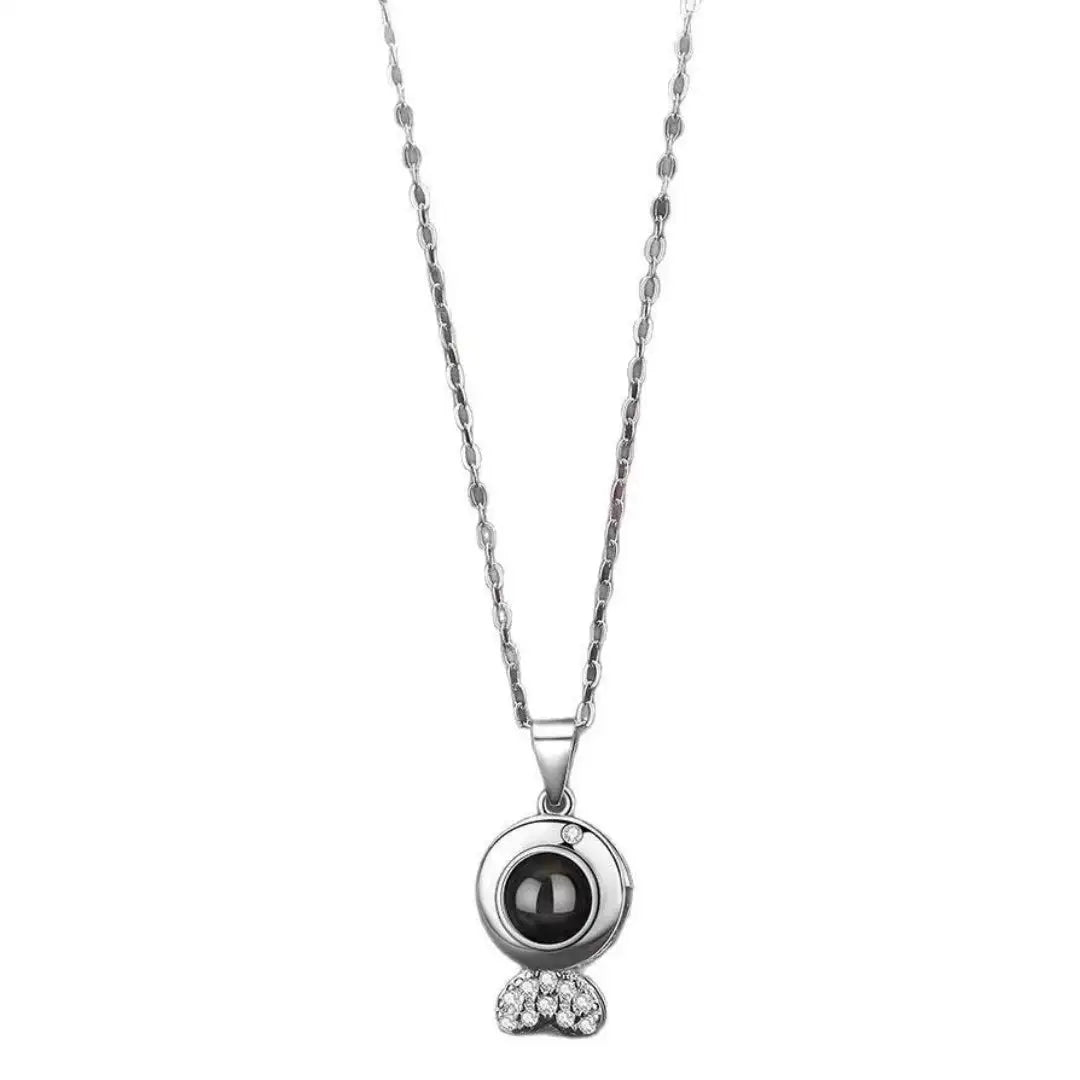 Women's Sterling Silver Fashionable Projection Photo Necklace - Lootquake