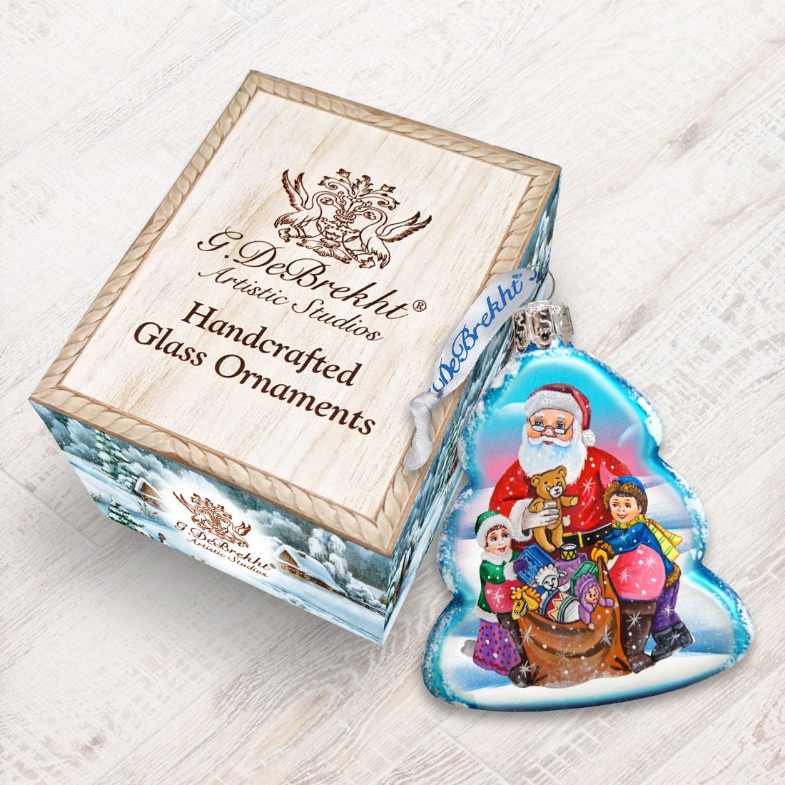 Adorno de vidrio de Papá Noel Mercurio para regalar de G. DeBrekht - Decoración navideña de Papá Noel y muñeco de nieve - 773013