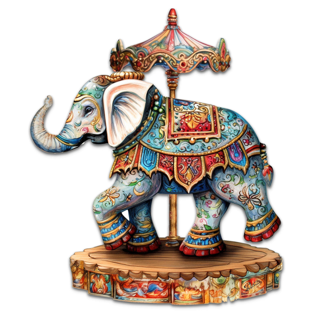 Carousel Elephant Holiday Door Decor by G. Debrekht - Christmas Decor - 8611029-2H