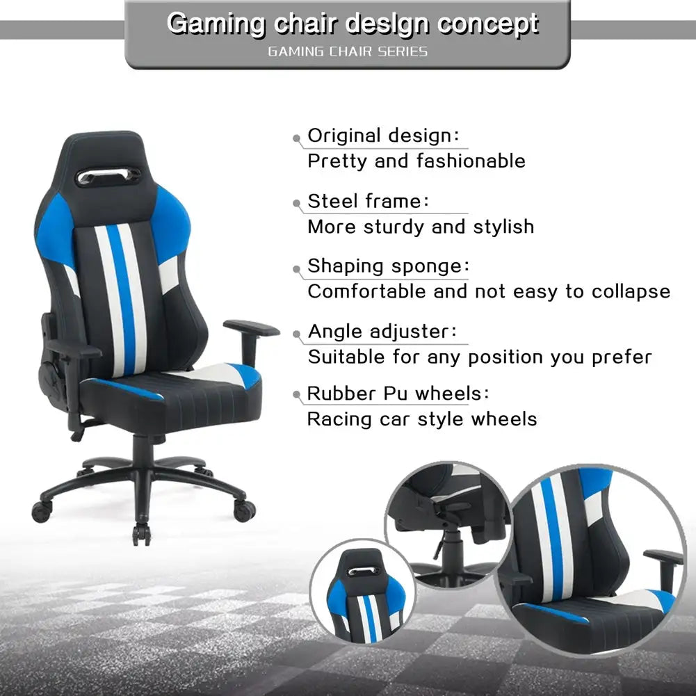 High Back Gaming Chair Racing Office Chair with PU Leather - Lootquake