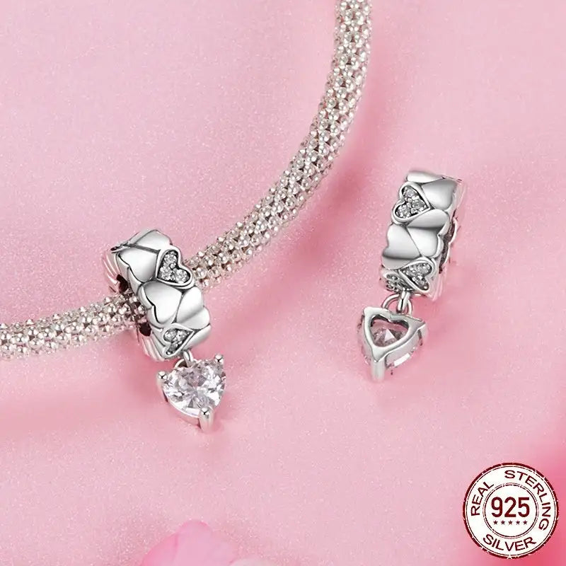 Heart-shaped Multi-part Silicone Spacer Beads Diy Accessories - Lootquake