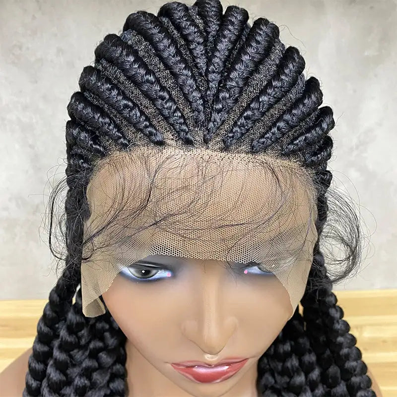Stretch Mesh Chemical Fiber Head Cover 9 Strand Braid Wig - Lootquake