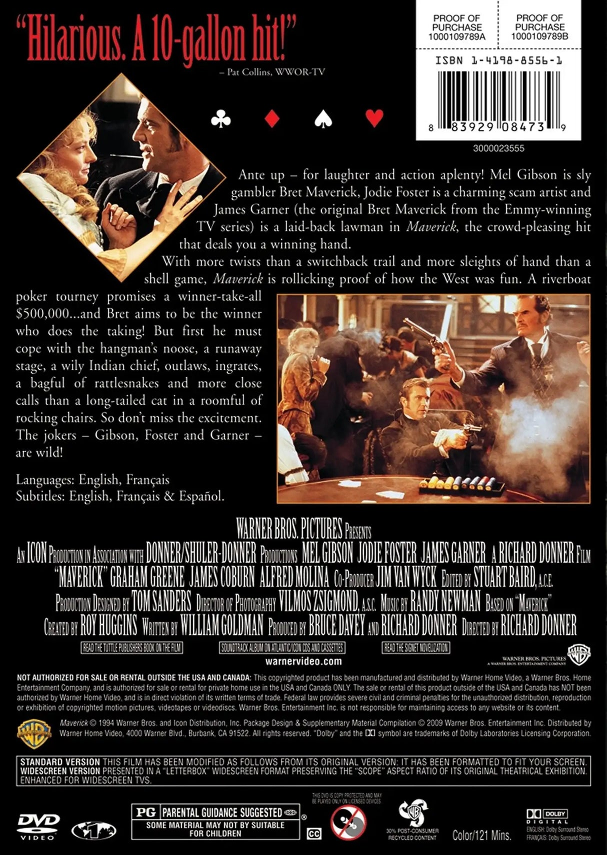 Maverick (DVD), Warner Bros., Western - Lootquake