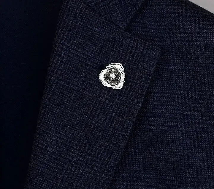 Retro Camellia Zircon Needle - Lootquake