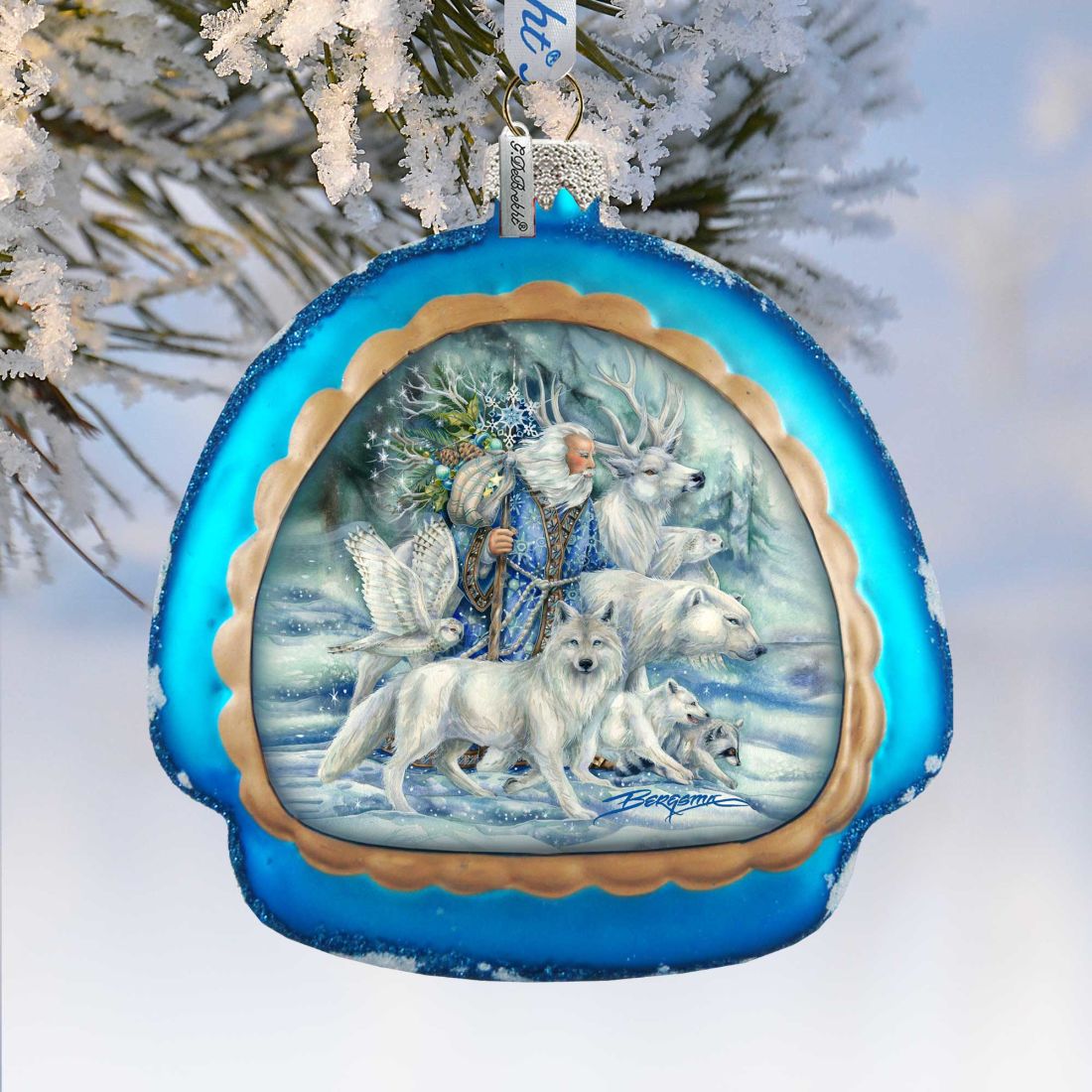 Cool Winds Father Winter Glass Ornament by J. Bergsma - Christmas Decor - 756-862-JB