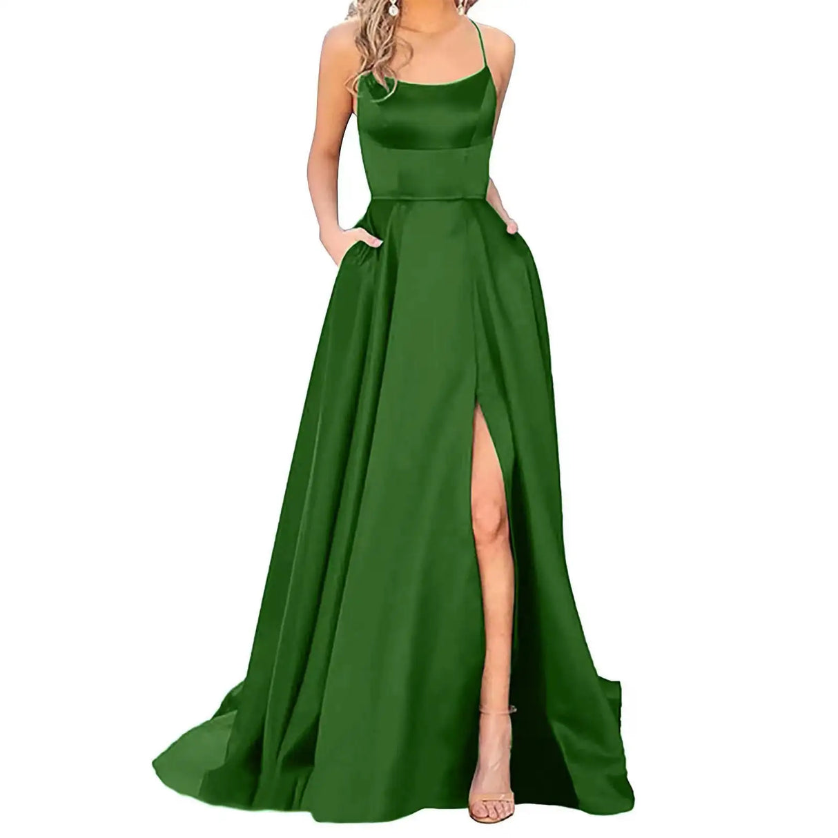 Solid Color Long Slimming And Shoulder Hollow Girlfriends Fashion Bridesmaid Party Dress - Lootquake