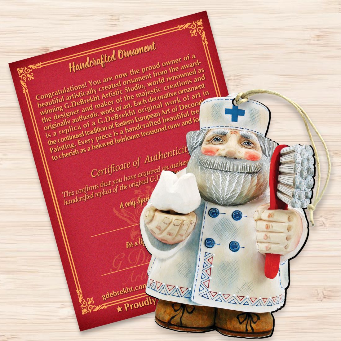 Dentist Christmas Wooden Ornaments by G. DeBrekht - Christmas Santa Snowman Decor - 8151922