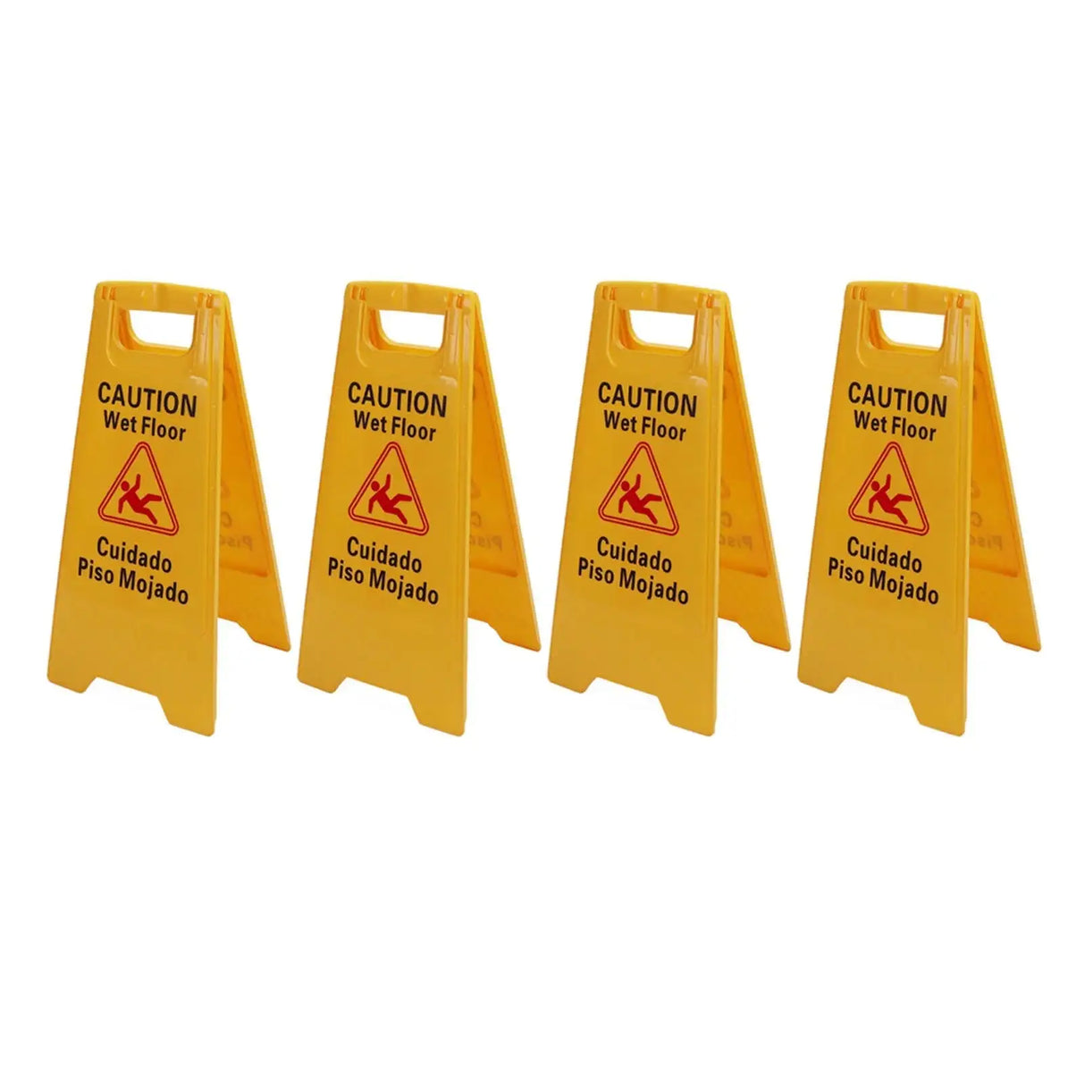 12Pcs Wet Floor Sign Foldable A Frame Caution Floor Sign Plastic 2 Sided for Indoor Outdoor - Lootquake