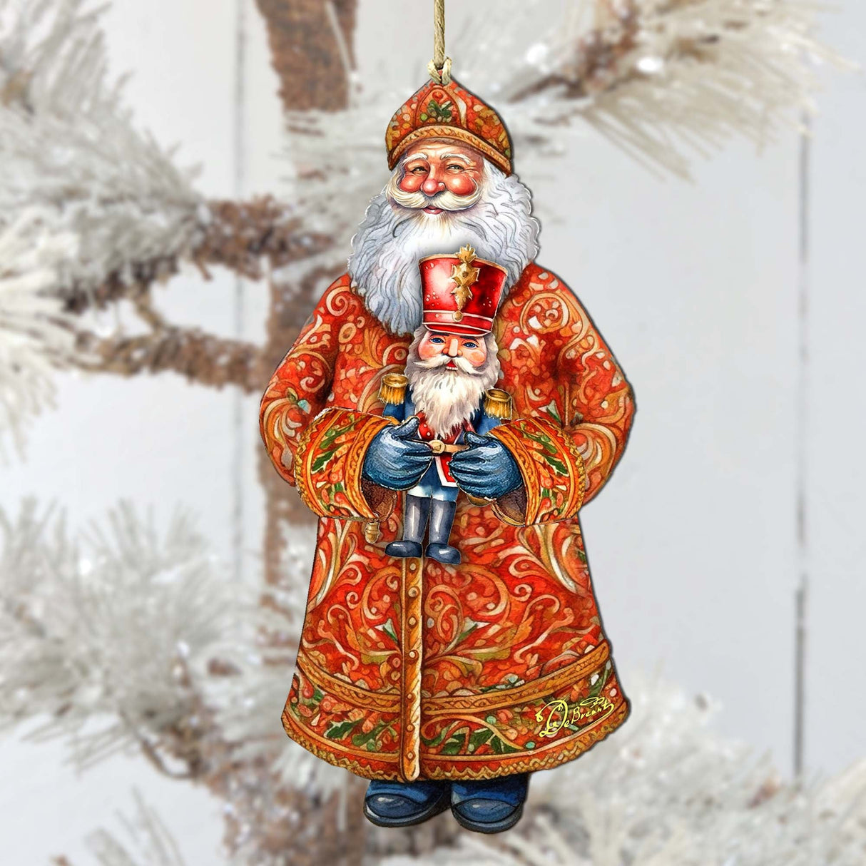 Cascanueces navideños de madera de G. Debrekht - Decoración navideña de Papá Noel - 8691401