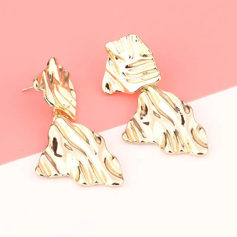 European And American Fashion Exaggerated Irregular Earrings Simple Geometric Female Vintage Earrings - Lootquake