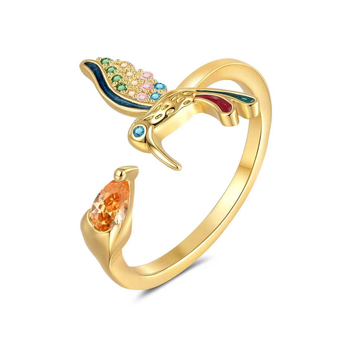 Adjustable Hummingbird Ring Female Fashion Simple - Lootquake