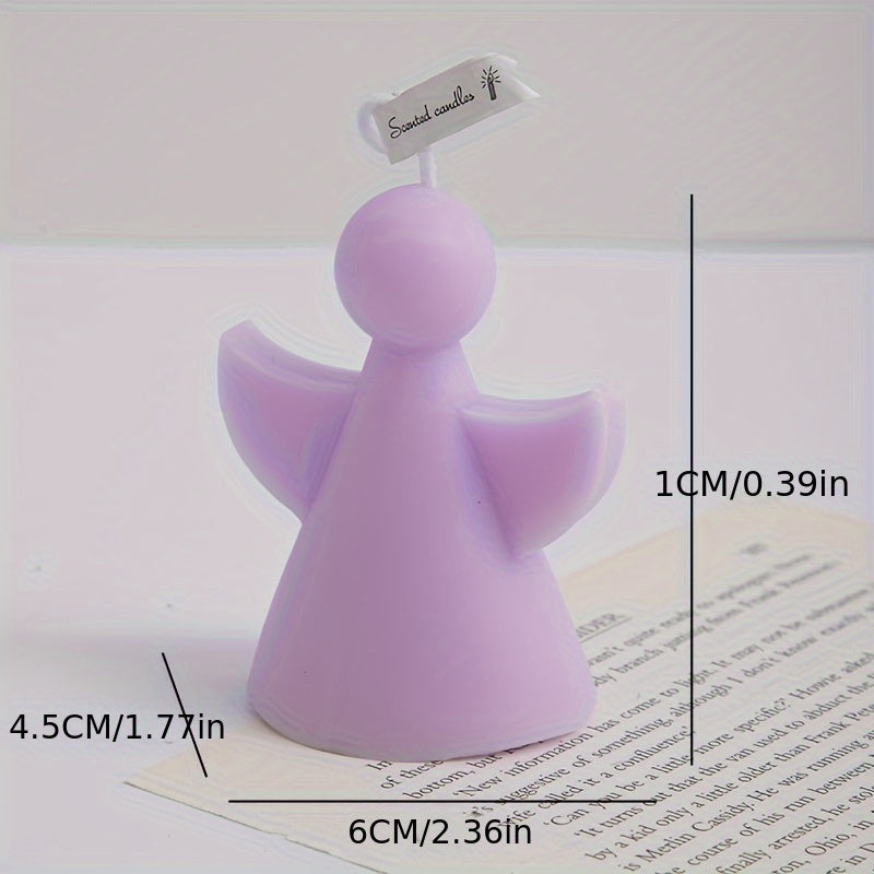 7pcs Angel Scented Candle Set - Perfect Christmas Gift, Elegant Home Decor with Ribbon Accents