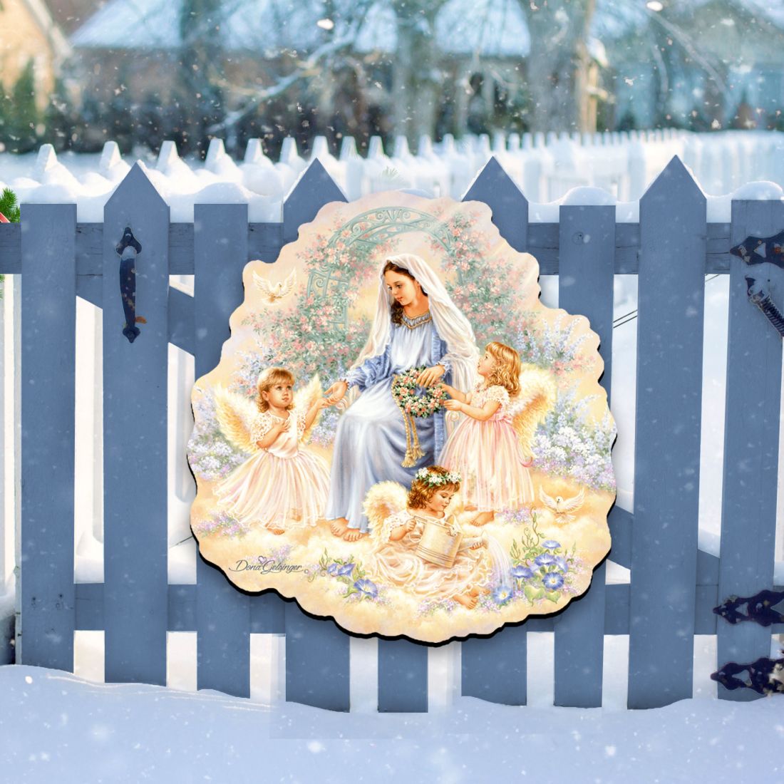 Corona de ángel para la Natividad, regalo de fe, decoración para puerta de D. Gelsinger - Decoración navideña de la Natividad - 8461032H-0201