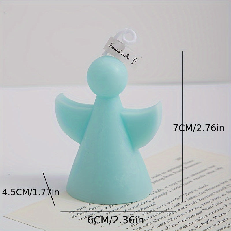 7pcs Angel Scented Candle Set - Perfect Christmas Gift, Elegant Home Decor with Ribbon Accents