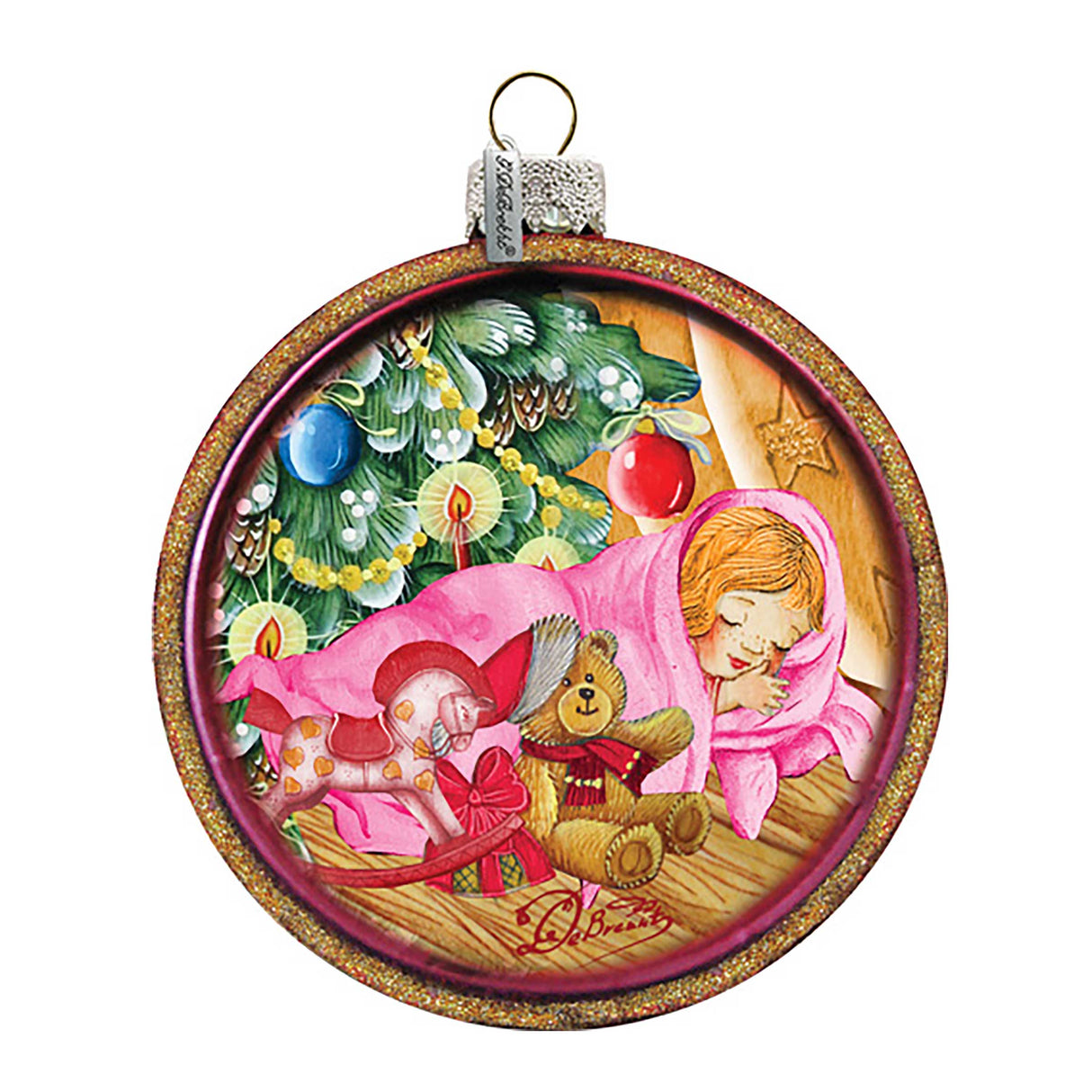 Ba 1st Christmas Cut Ball Glass Ornament by G. DeBrekht - Christmas Decor - 764-007